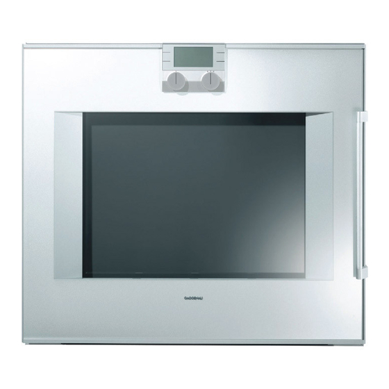 Gaggenau BO 280/281 Instruction Manual