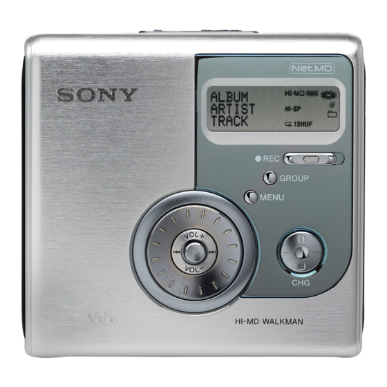 Sony MZ-NH900 Operating Instructions Manual