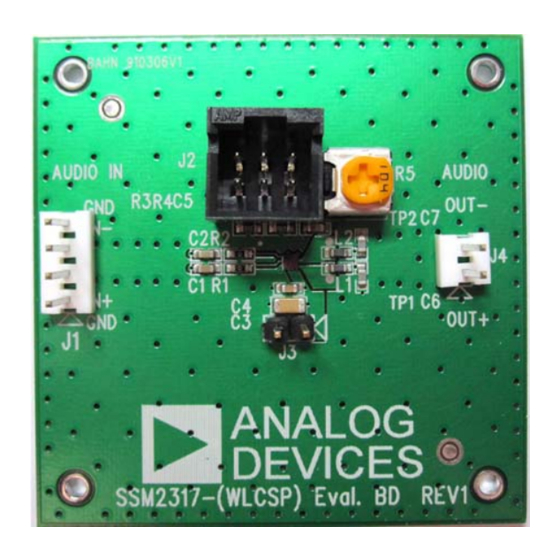 Analog Devices SSM2317-EVALZ User Manual