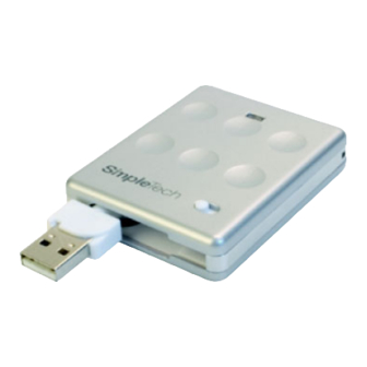 SimpleTech SIMPLEDRIVE MINI GTW-USB10/4 Quick Start Manual