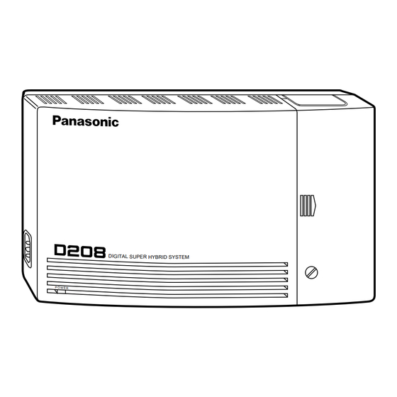 Panasonic KX-TD208 Manuals