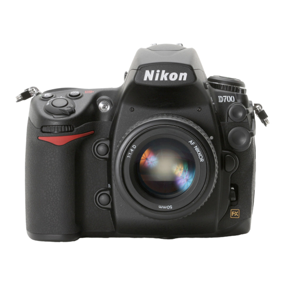 NIKON D700 - DIGITAL CAMERA SLR QUICK MANUAL Pdf Download | ManualsLib