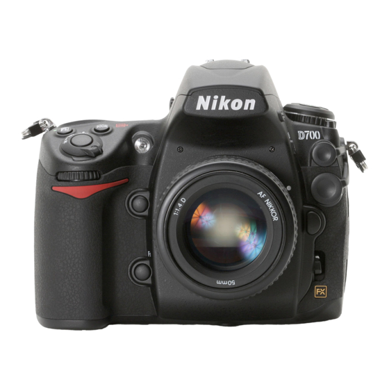 Nikon D700 - Digital Camera SLR Manual Del Usuario