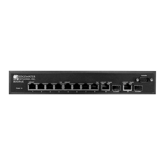 Edgewater Networks EdgeConnect 800PoE Installation Manual