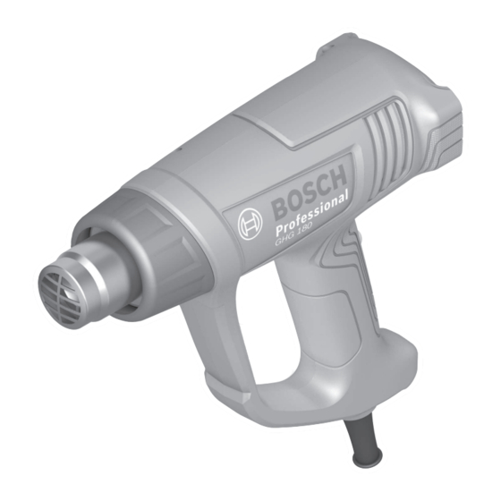 User Manuals: Bosch Professional GHG 180 Heat Gun