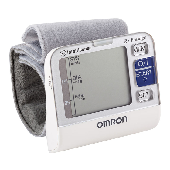 Omron R5 Prestige Instruction Manual