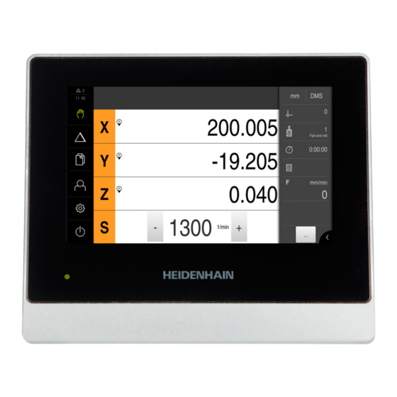 HEIDENHAIN ND 7000 Operating Instructions Manual