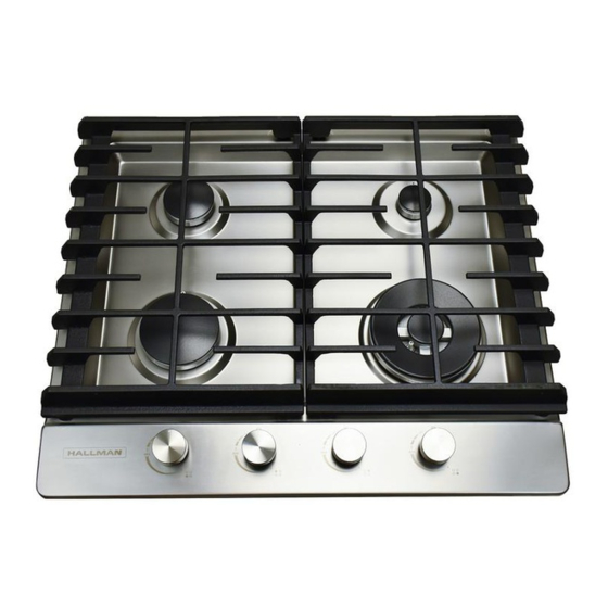 User Manuals: Hallman HGC2402ST Gas Cooktop