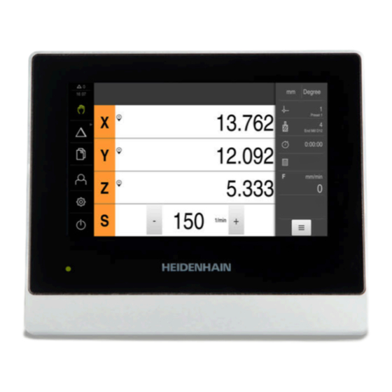 HEIDENHAIN ND 7000 Operating Instructions Manual