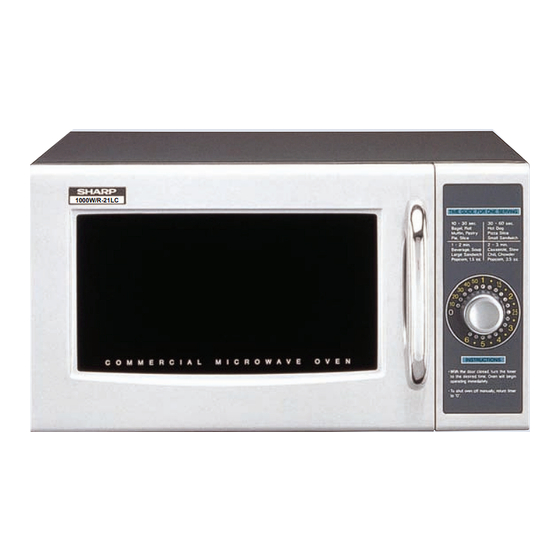 Sharp R-21LCF - Oven Microwave 1000 W Specification Sheet