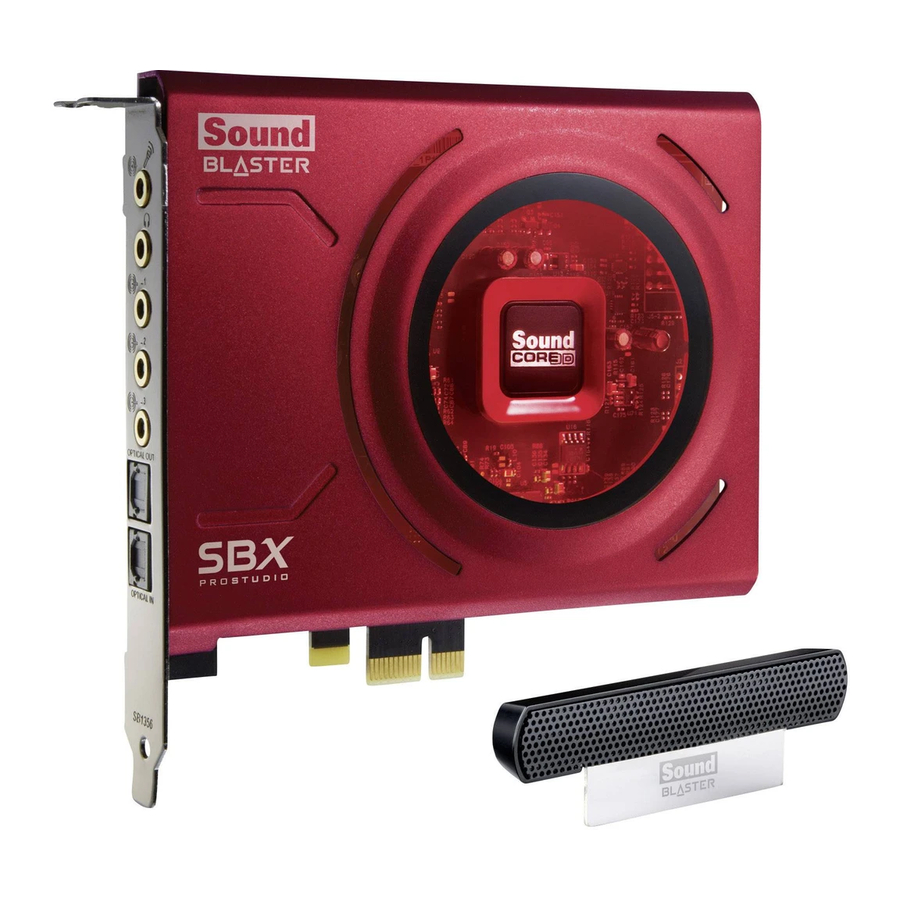 Creative SoundBlaster ZX SB1506 User Manual