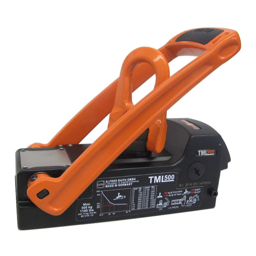ALFRA TML 500 Operation Manual