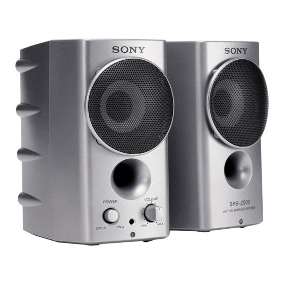 Sony SRS-Z500 Operating Instructions Manual