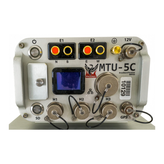 Phoenix Geophysics MTU-5C Quick Start Manual