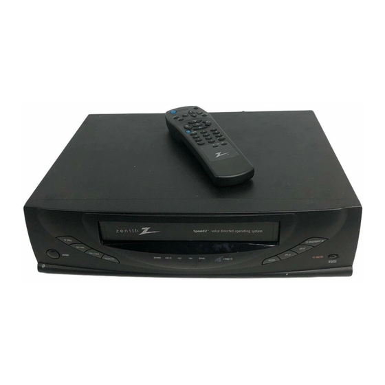Zenith VRB210 Installation / Operating Manual | Warranty