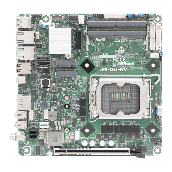 ASRock Industrial IMB-1248-WV Settings Manual