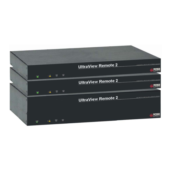 Rose electronics Ultraview Remote 2 Manuals