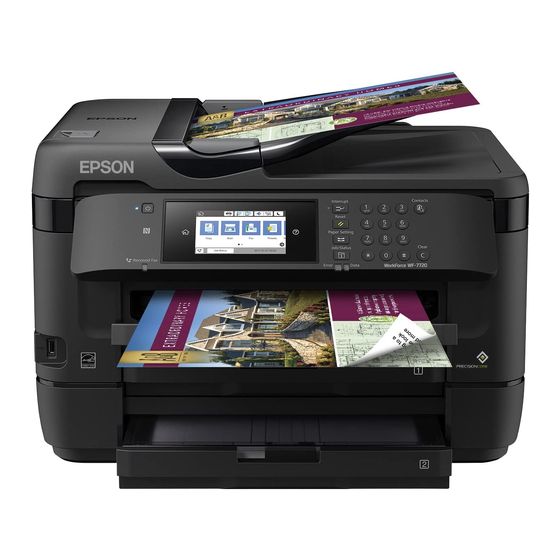 Epson WF-7720 Series Quick Manual