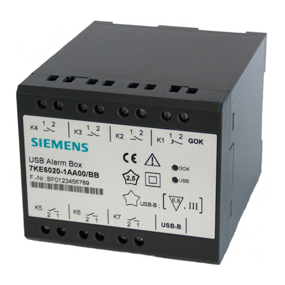 Siemens 7KE6020-1AA00 Manuals