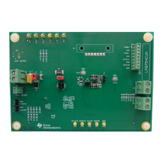Texas Instruments LP8754EVM User Manual