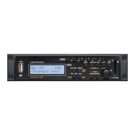 RCS AUDIO-SYSTEMS AM-100 DAB Operating Instructions Manual
