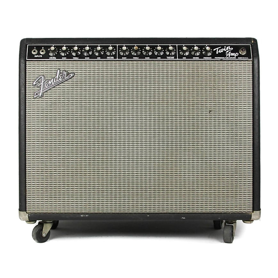 Fender Twin Amplifier Owner's Manual