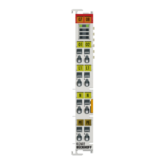 Beckhoff KL2602 Series Manuals