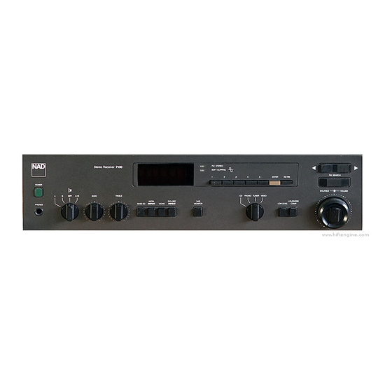 NAD 7130 Instructions For Installation And Operation Manual