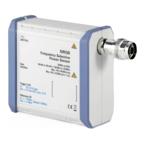 Rohde & Schwarz R&S NRQ6 Getting Started