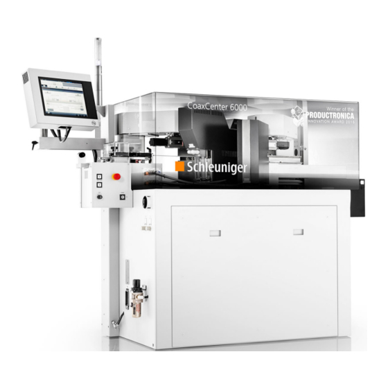 User Manuals: Schleuniger CoaxCenter 6000 Cable Machine