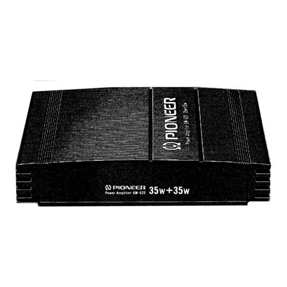Pioneer GM-620 Owner's Manual