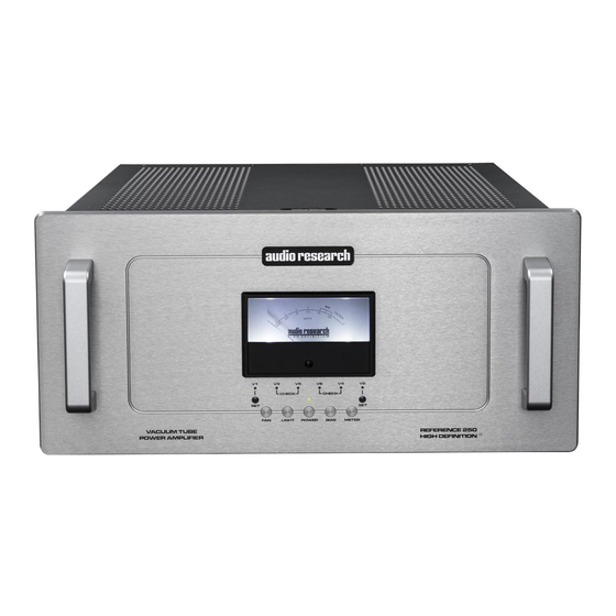 Audio Research Reference 250 SE Manual