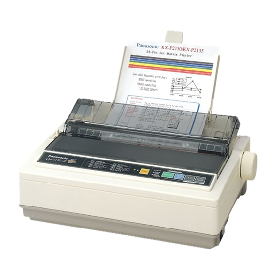 Panasonic KX-P2130 Operating Instructions Manual