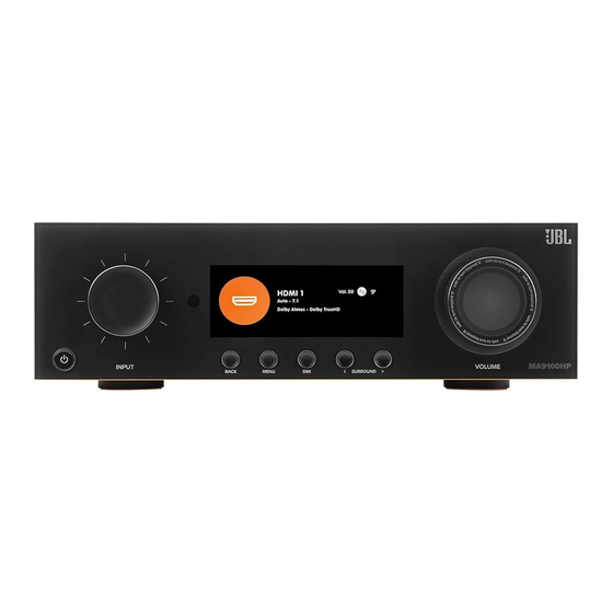 JBL MA9100HP Quick Start Manual