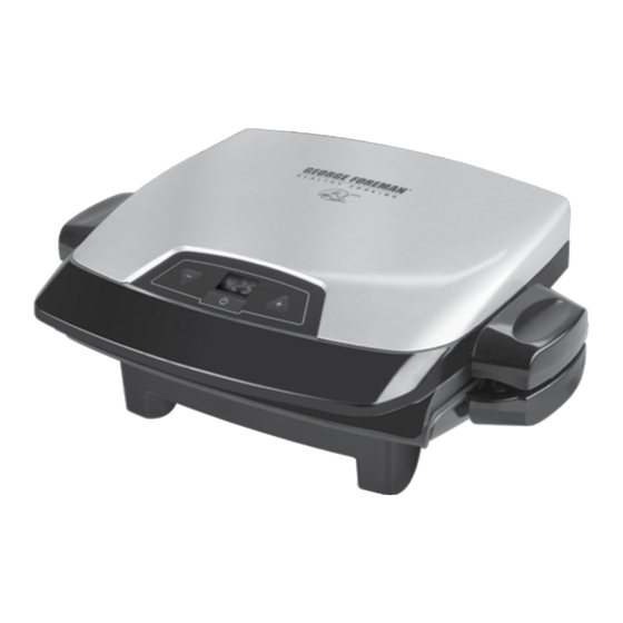 George Foreman Power Grill Supreme GR72RTP Instructions Manual