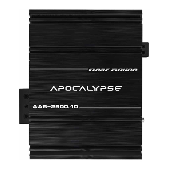 Deaf Bonce Apocalypse Series Owner's Manual