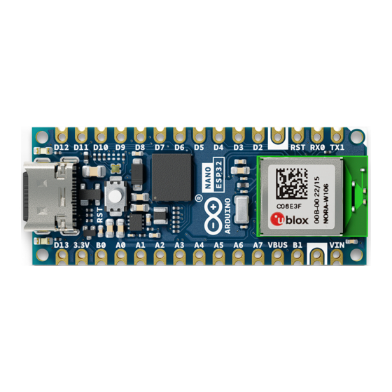 User Manuals: Arduino Nano ESP32 Development Board