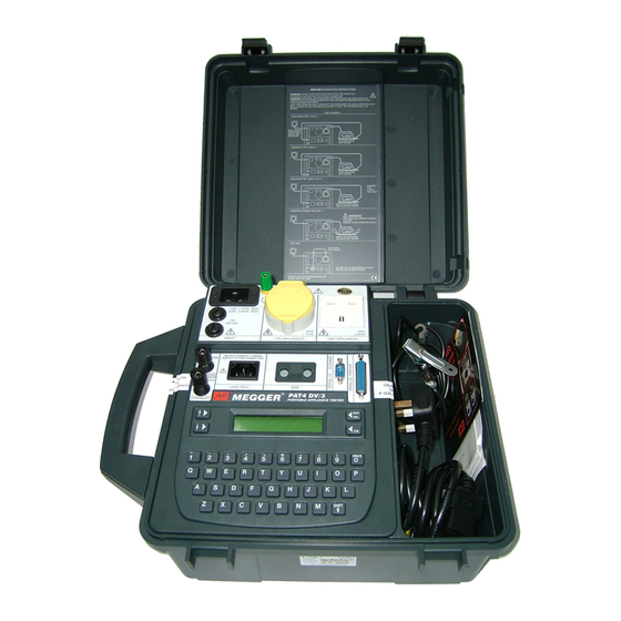 Megger PAT4DV/3 User Manual