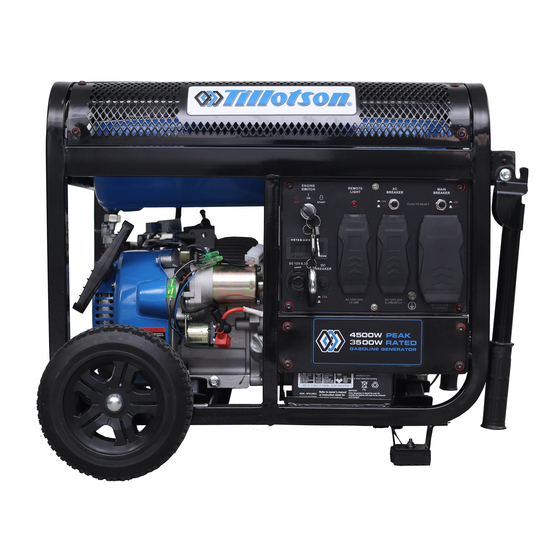 TILLOTSON TPP-4500G-A Manuals