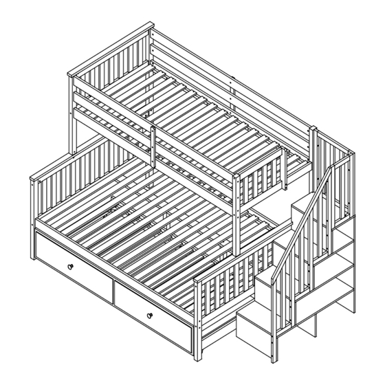 Flair Furnishings Tag Triple Staircase Bunk with Trundle Assembly Instructions Manual