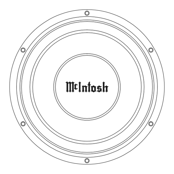 McIntosh MS100 Owner's Manual