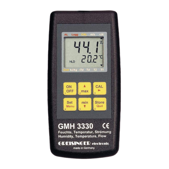 GREISINGER GMH 3330 Operating Manual