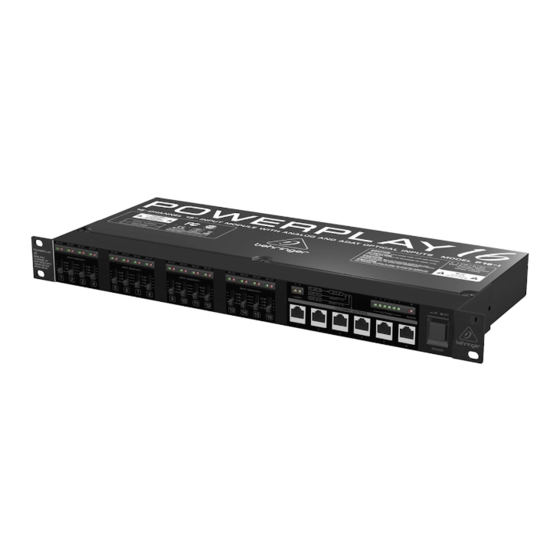 Behringer P16-I Quick Start Manual