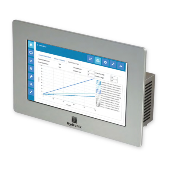 Hydronix Hydro-View Touch Screen Display Manuals