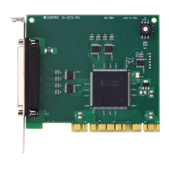 Contec DI-32T2-PCI User Manual