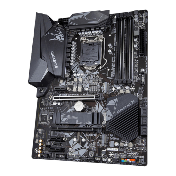 GIGA-BYTE TECHNOLOGY Z490 GAMING X AX User Manual