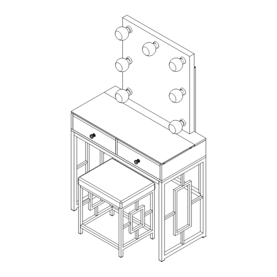 User Manuals: Elements CVMG800VTPL Vanity Table Set