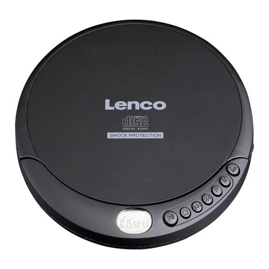 LENCO CD-200, CD-200BK - Portable CD/MP3 Player Manual