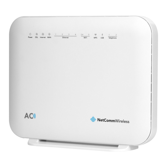 NetComm Wireless NF18ACV Troubleshooting Manual