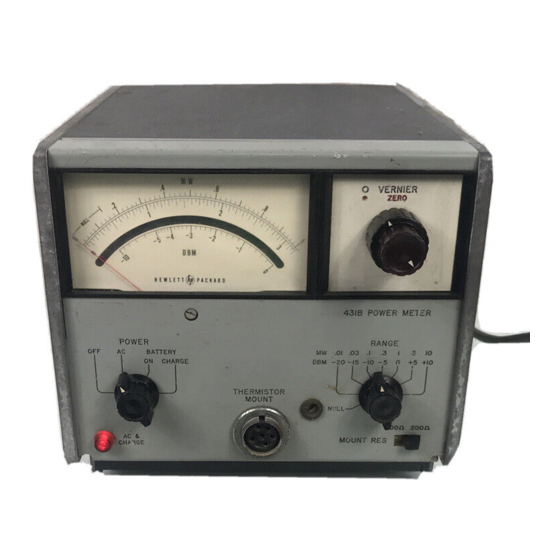 HP 431C Calibration Procedure